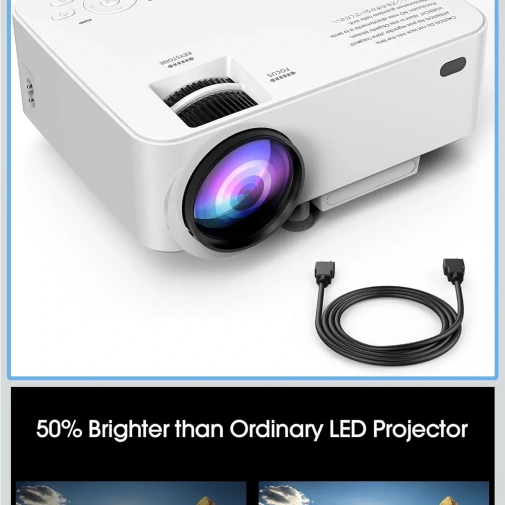 Vidoka BL-48 White LCD Video Projector - Portable Home Theater